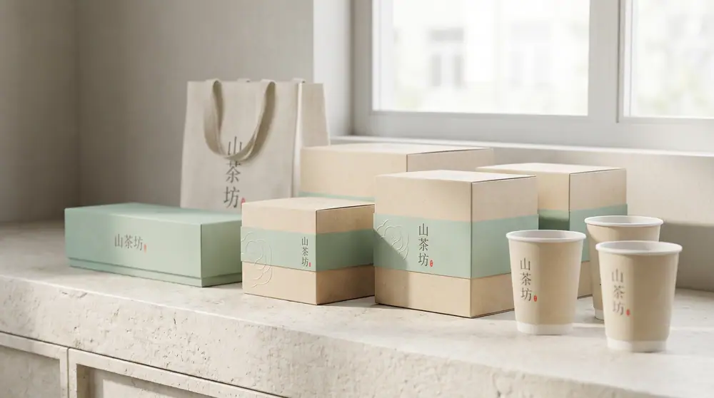 山茶坊：新中式茶饮 · 品牌视觉与包装